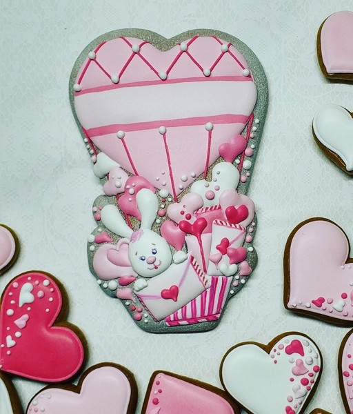 Пряник заєць на повітряній кулі. 1